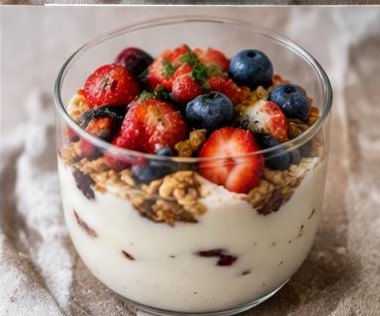 Copo de Iogurte com Frutas e Granola