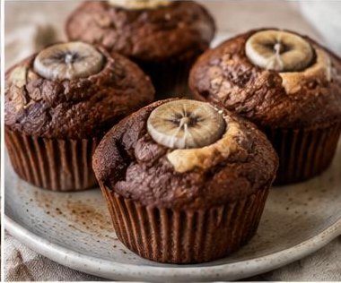 Muffins de Cacau e Banana