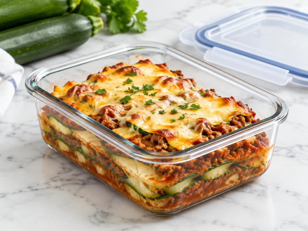 Lasanha de Abobrinha com Carne Moída