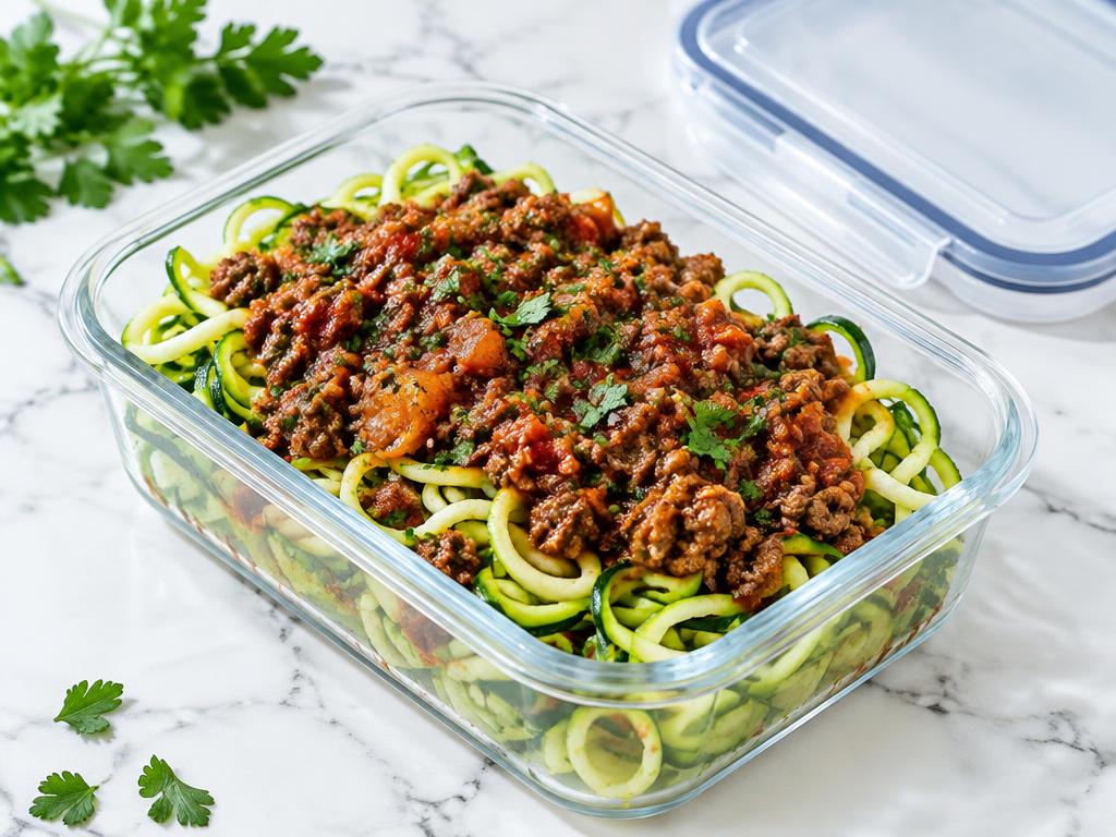 “Macarrão” de Abobrinha com Carne Moída