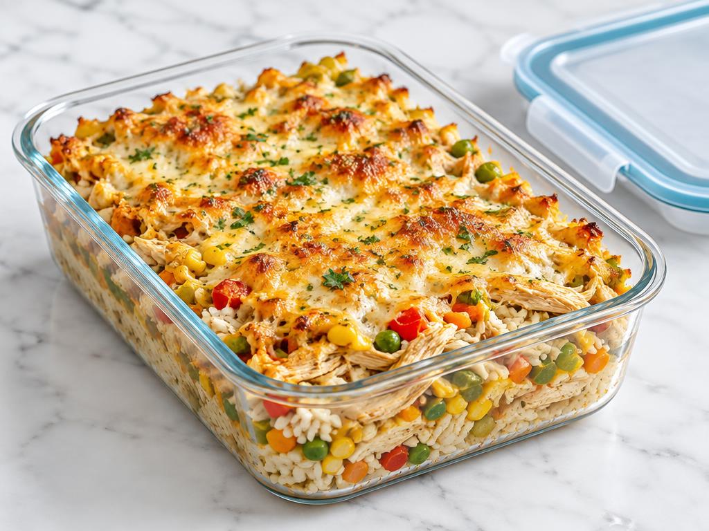 Arroz de Forno com Frango e Legumes